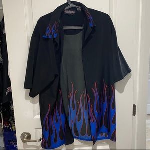 E-boy Flame Button Up